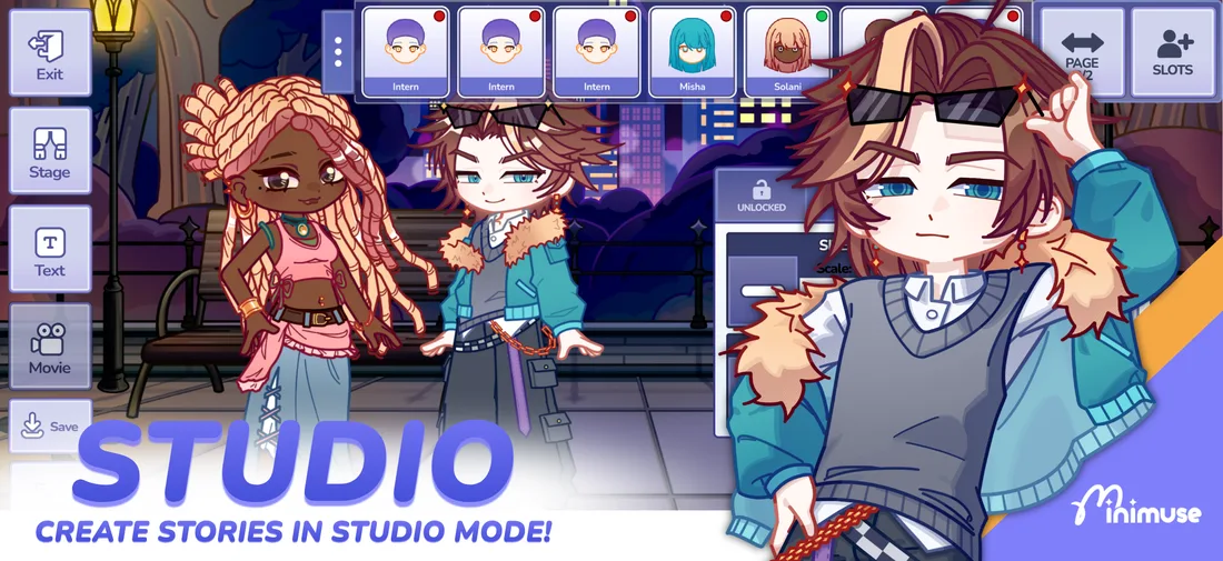 MiniMuse — режим Studio для сборки сцен