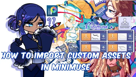 How to Import CUSTOM ASSETS in MiniMuse! | Full Tutorial + Layering Guide — видео
